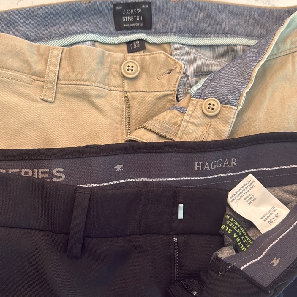 Boys dress pants. Sold as bundle